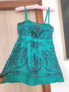 Strappy Satin Top With Empire Waist