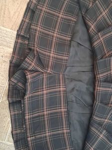 Plaid Pleated Skirt,
