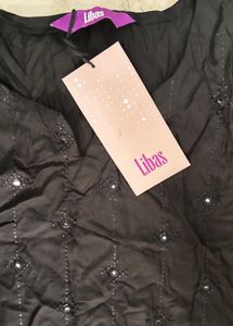 LIBAS Black Emblished Kurta