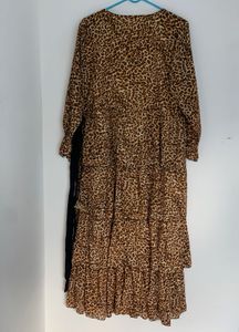 Trendy Animal Print Long Dress – Perfect for Outin