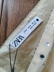 Zara Short Dress With Rhinestone