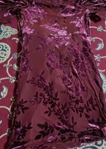 Burgundy Velvet Mini Dress