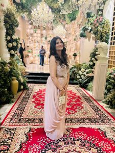 blush Pink ready to wear saree