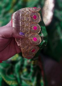 Green Bandhani Saree