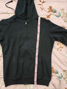 Benetton Black Zip-Up Hoodie