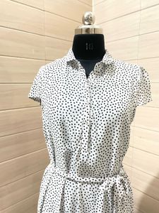 ESPRIT Pintresty 🌸Polka Dot Midi Shirt Dress