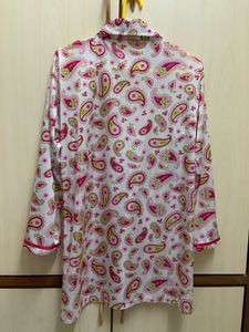 Pink Paisley Print Satin Lounge Set