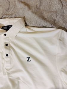 Zara White Polo Shirt - Size M