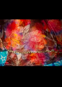 Organza Duppata With Floral Print