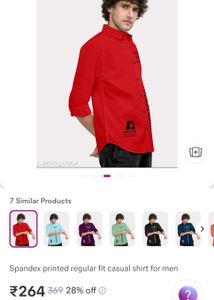 Red Graphic Print Shirt