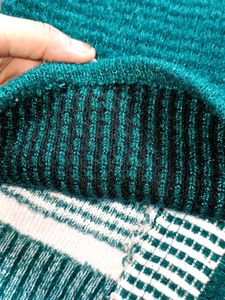 Green Embroidered Cardigan