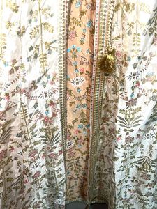 W Gold & Peach Ethnic Maxi Dress