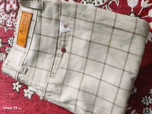 Beige Colour Formal Trousers For Men