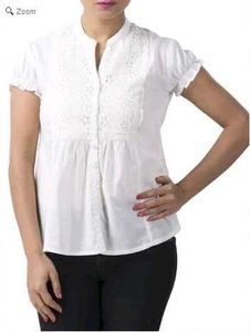 White Ruffle Top