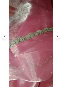 Pink Embellished Saree