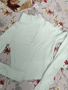 Cute Ribbed Long Sleeve Top