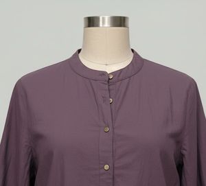 All About You" Mauve Button-Down Blouse with Manda