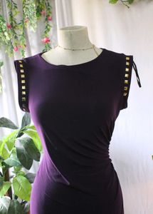Purple Studded Bodycon Dress