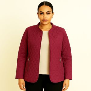 Burgundy Quilted Jacket