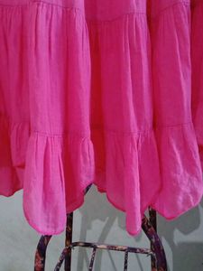 pink cotton skirt
