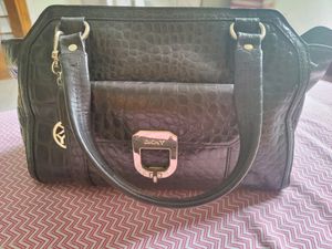 Original DKNY Crocodile Skin Bag In Chocolate Brow
