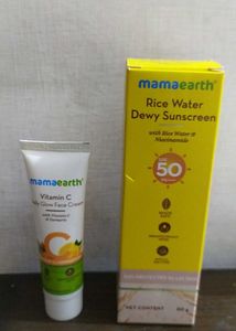 Mamaearth Sunscreen &amp; Daily Glow Face Cream