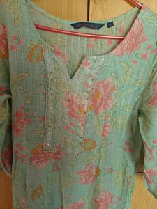 Floral Print Cotton Kurti