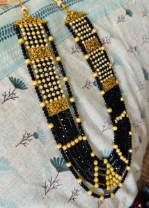 Black Beads Necklace & Earrings Set ✨