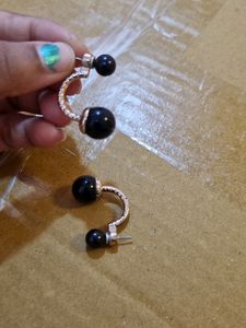 black colour  ball  earrings