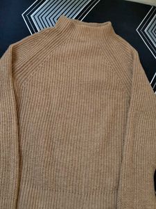 Stylish Brown Knit Sweater