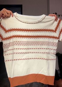 Retro Striped Knit Top
