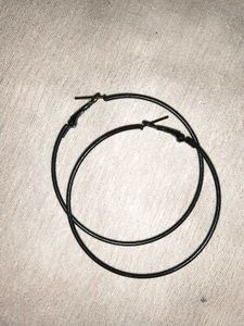 Black Hoop Earrings