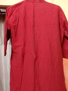 Burgundy Kurti With tassels
