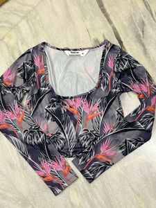 Floral Print Crop Top
