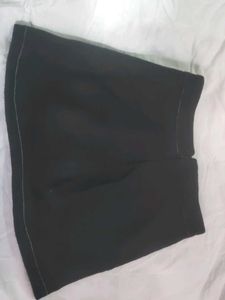 Black Soft Wool Pocket Mini Skirt