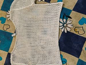 White Crochet Top