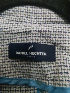 Textured Blue Cropped Jacket