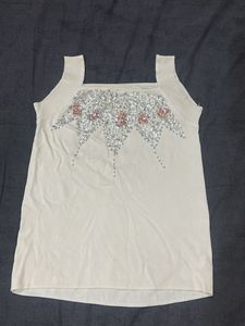 Embellished Sleeveless Top