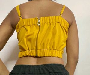 Mustard Crop Top