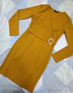 Women Sheath Yellow Dress💛
