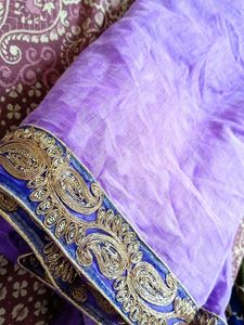purple festival saree
