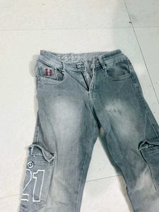 TOMMY HILFIGER Men Grey Cargos Jeans
