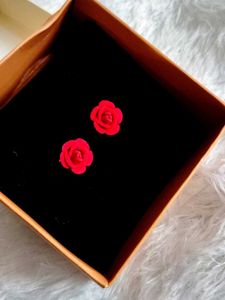🎀 Beautiful Red Rose Stud Earrings❤