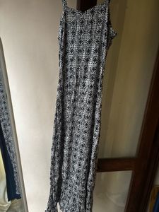 Patterned Maxi Slip Dress