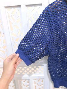 Blue Mesh Top C
