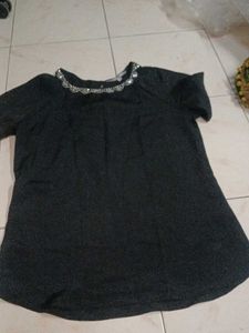 Black Embellished Top
