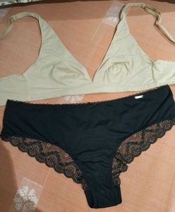 Bra and Lace Panty Set
