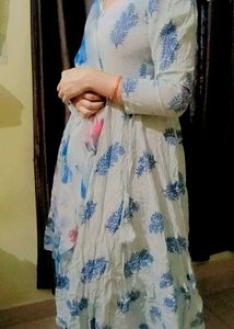 Blue Floral Patterned Fabric