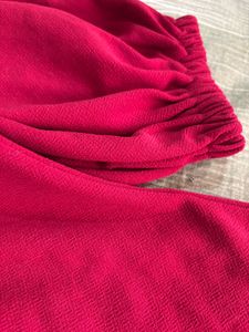 Red Puff Sleeve Top