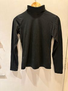 Black Turtleneck Long Sleeve Top